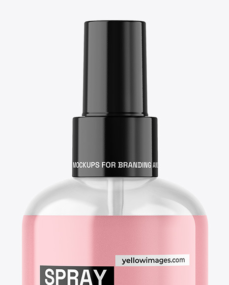 Clear Spray Bottle Mockup