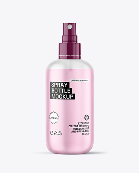 Frosted Color Liquid Spray Bottle Mockup
