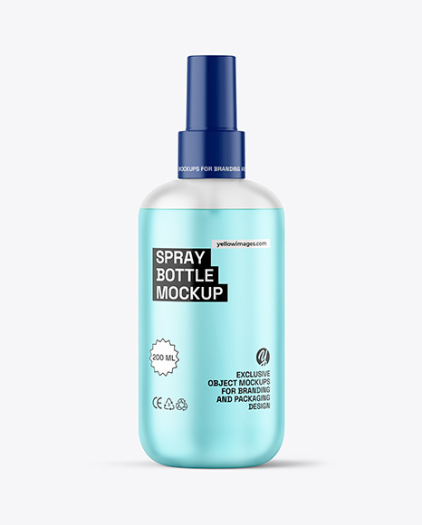 Frosted Color Liquid Spray Bottle Mockup