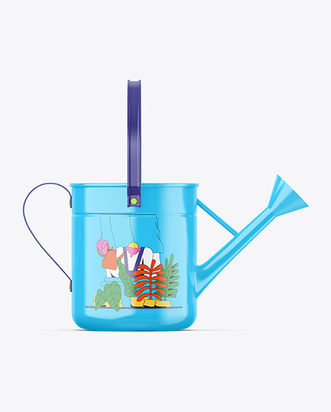 Glossy Watering Can Mockup