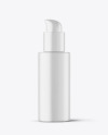 Matte Cosmetic Bottle with Pump Mockup
