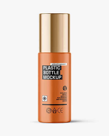 Matte Cosmetic Bottle with Pump Mockup