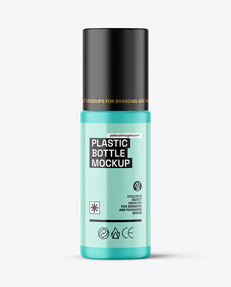 Matte Cosmetic Bottle with Pump Mockup