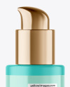 Matte Cosmetic Bottle with Pump Mockup