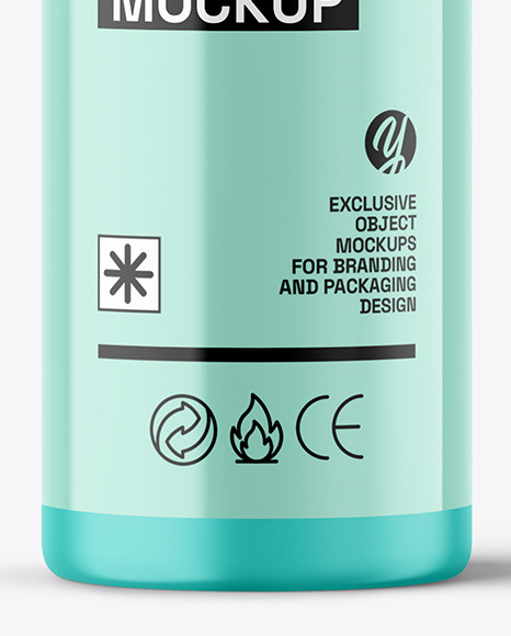Matte Cosmetic Bottle with Pump Mockup