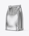 Metallic Food Bag Mockup - Half Side View