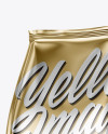 Metallic Food Bag Mockup - Half Side View