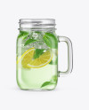 Opened Mason Jug with Mojito Mockup