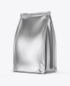 Matte Metallic Food Bag Mockup - Half Side View