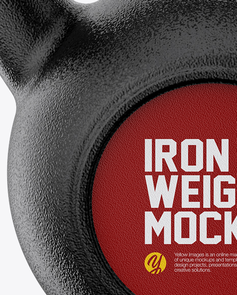 Iron Weight Mockup - Front View