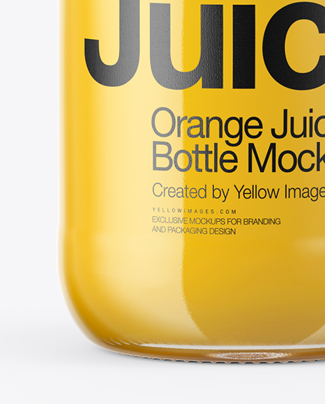 Orange Juice Bottle Mockup