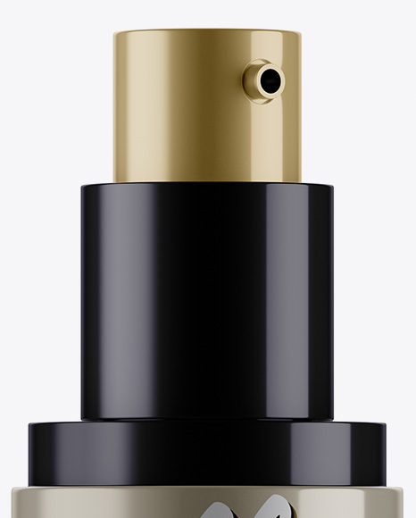 Metallic Cosmetic Spray Bottle Mockup - Half Side View