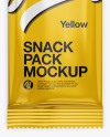 Glossy Snack Pack Mockup - Front View