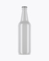 Glossy Ceramic Beer Bottle Mockup