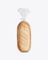 Glossy Transparent Bread Package With Clip Mockup