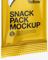 Glossy Snack Pack Mockup - Half Side View