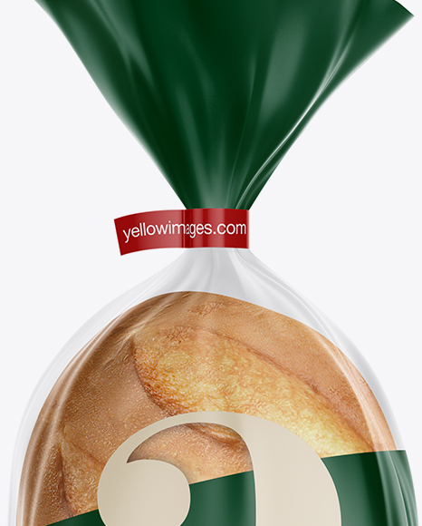 Matte Transparent Bread Package With Clip Mockup