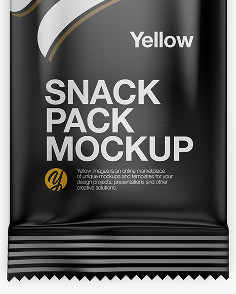 Matte Snack Pack Mockup - Front View