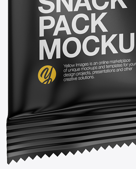 Matte Snack Pack Mockup - Half Side View