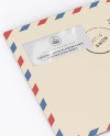 Paper Envelope Mockup - Half Side View (High-Angle Shot)