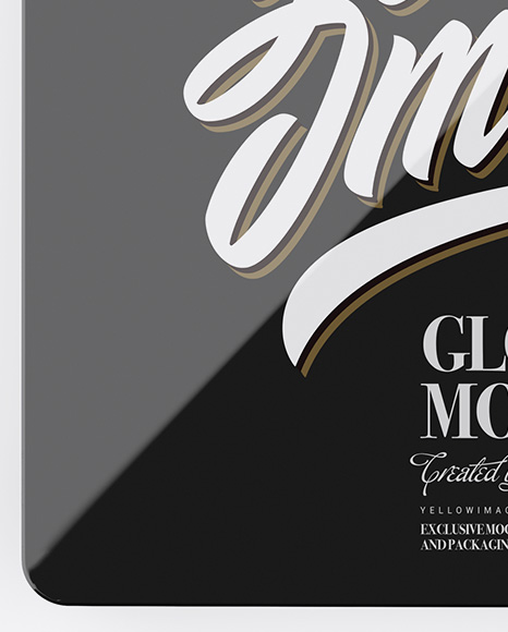 Glossy Bathroom Scales Mockup - Top View Glossy Bathroom Scales Mockup - Top View