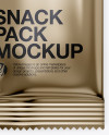 Metallic Snack Pack Mockup - Front View