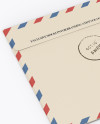 Paper Envelope Mockup - Back Half Side View (High-Angle Shot)