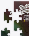 Jigsaw Puzzle Mockup - Top View