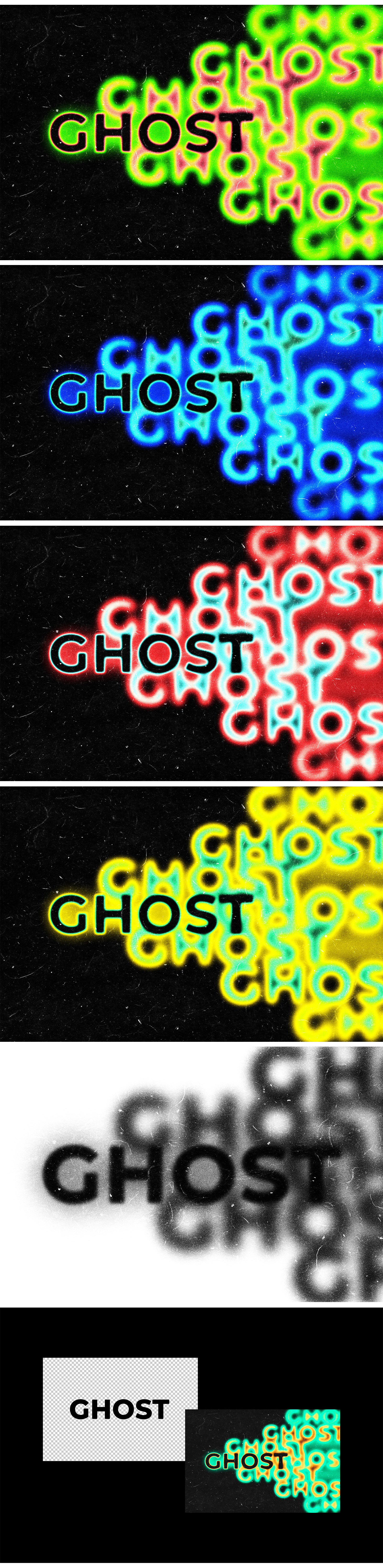 Ghost Duplication Melting Text Effect Ghost Duplication Melting Text Effect