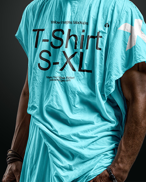 Man Wearing a Sleeveless Shirt Mockup