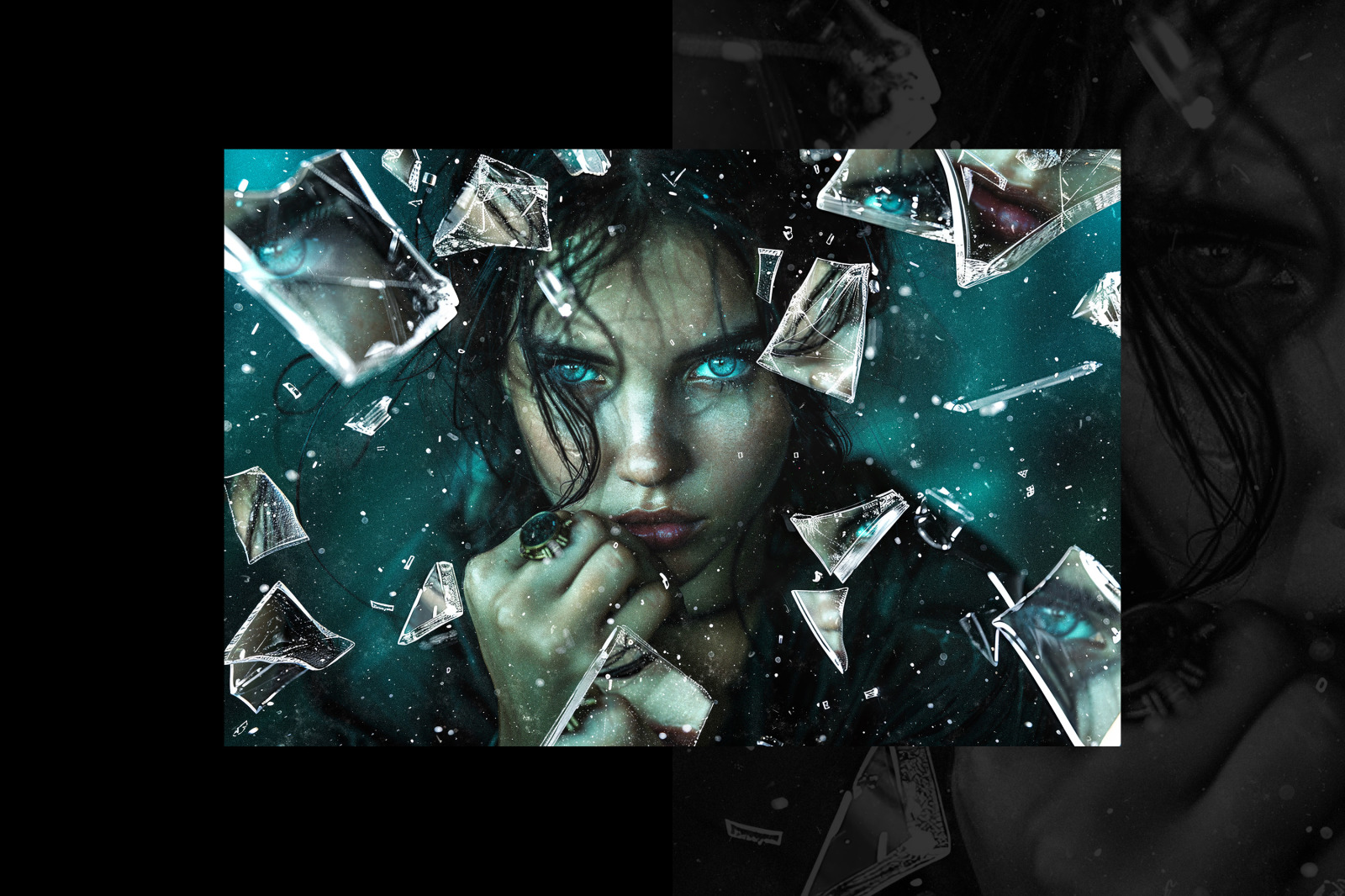 Shattered Glass Photo Effect Shattered Glass Photo Effect