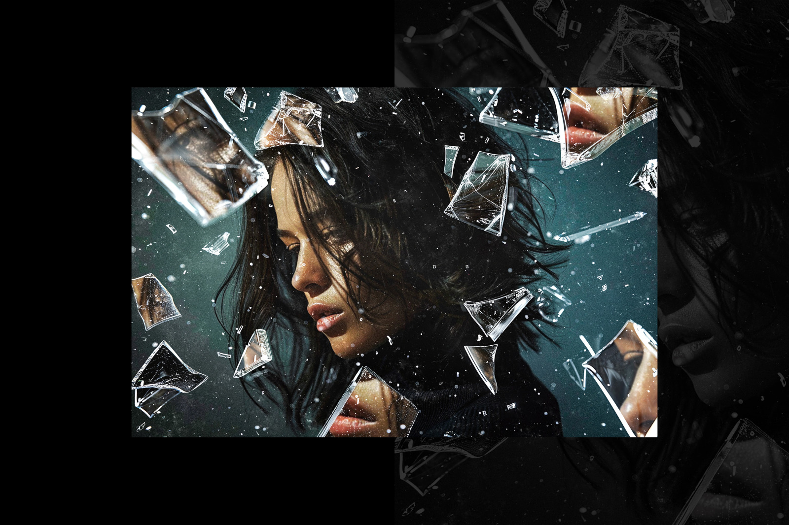 Shattered Glass Photo Effect Shattered Glass Photo Effect