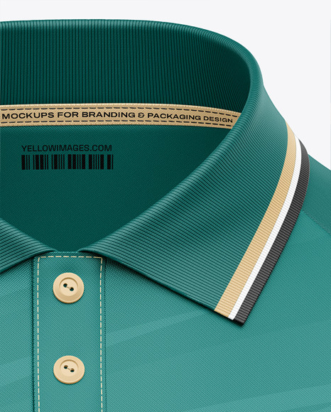 Men's Raglan Polo Jersey Mockup