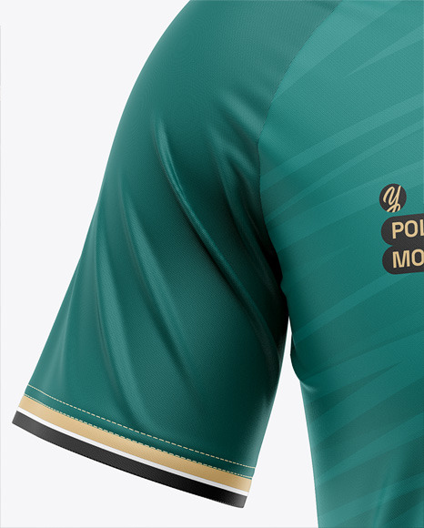 Men's Raglan Polo Jersey Mockup