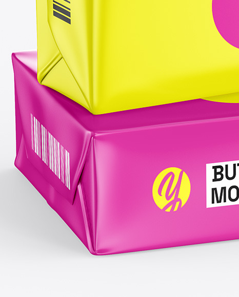 Two Butter Blocks Mockup Two Butter Blocks Mockup