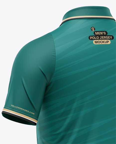 Men's Raglan Polo Jersey Mockup