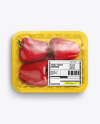 Tray With Red Peppers Mockup