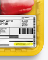 Tray With Red Peppers Mockup