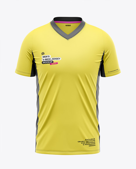 Men's V-Neck Jersey Mockup