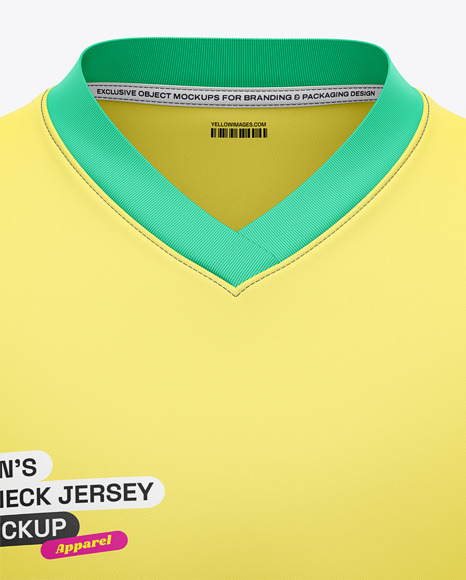 Men's V-Neck Jersey Mockup