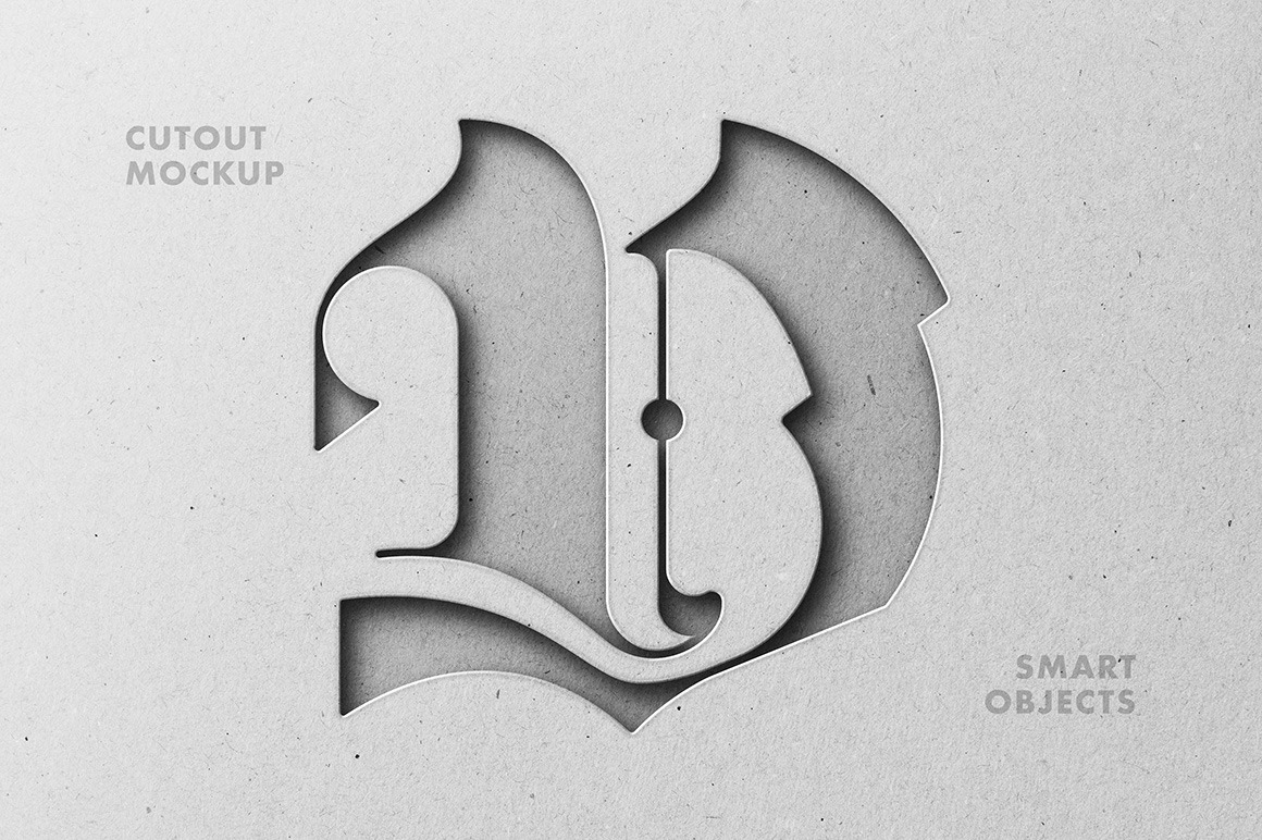Debossed Cut Out Paper Logo Mockup Debossed Cut Out Paper Logo Mockup