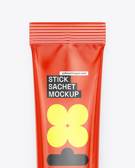 Glossy Stick Sachet Mockup