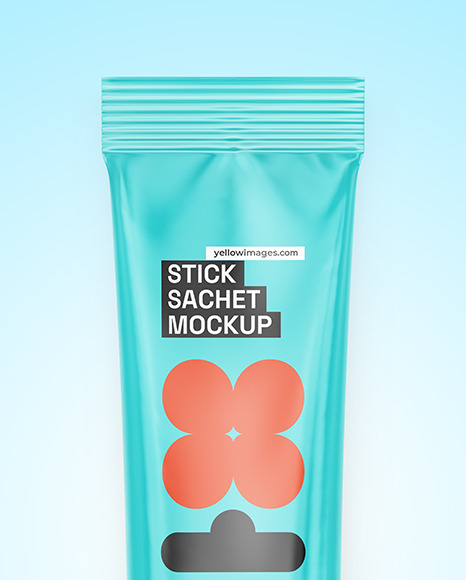 Glossy Stick Sachet Mockup