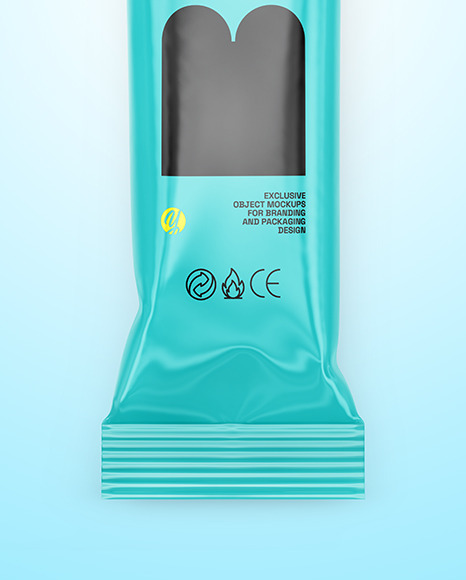 Glossy Stick Sachet Mockup