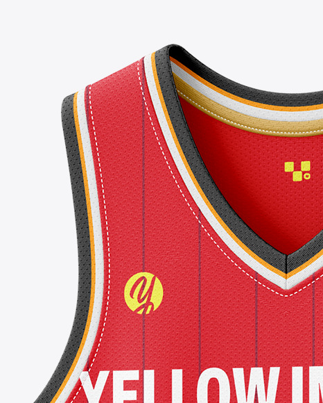 V-Neck Basketball Jersey Mockup