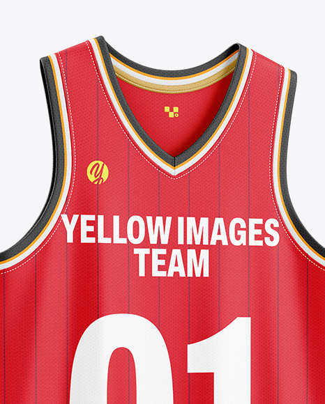 V-Neck Basketball Jersey Mockup