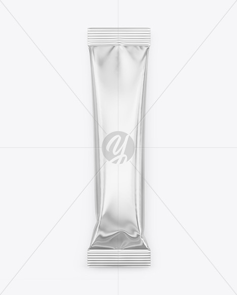 Glossy Metallic Stick Sachet Mockup