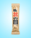 Glossy Metallic Stick Sachet Mockup