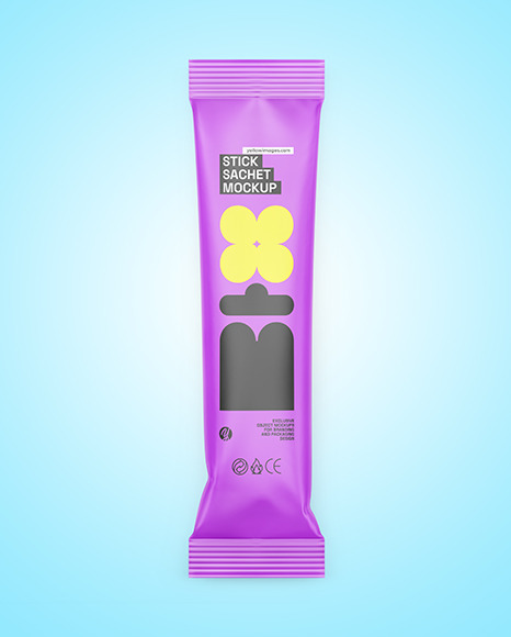 Matte Stick Sachet Mockup