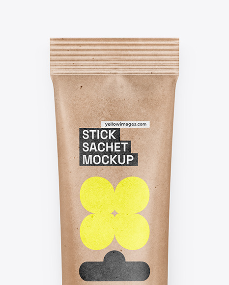 Kraft Stick Sachet Mockup